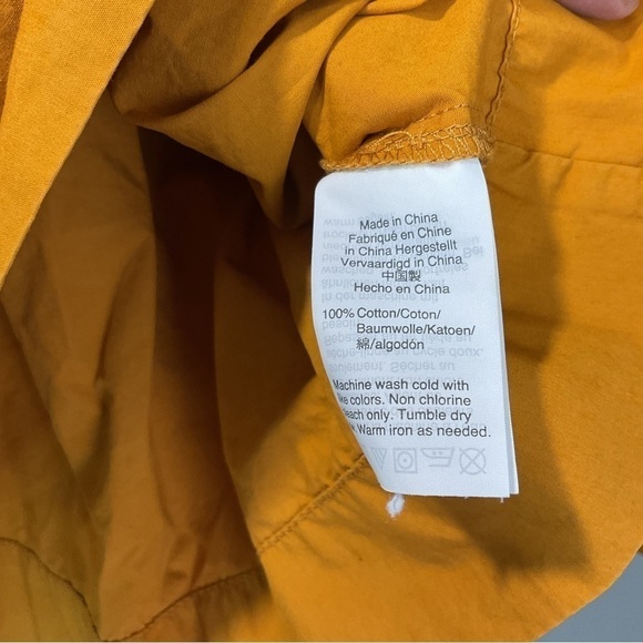 Madewell Square-Neck Top XSmall Gold mustard color T21 - Picture 6 of 11